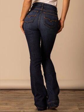 Kimes Ranch Jennifer Dark Wash High Rise Flare Jeans